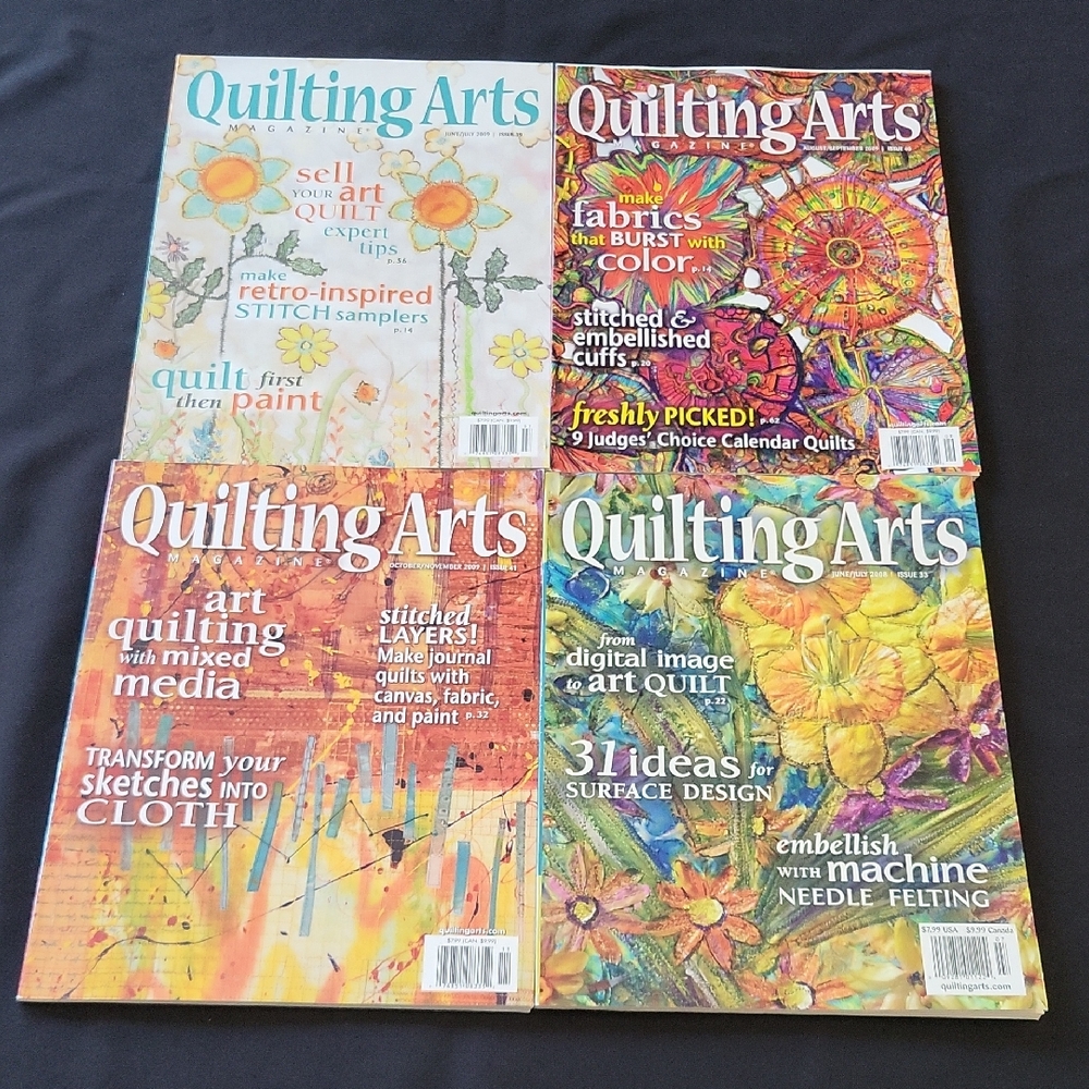 Quilting Arts Magazine Set Of 4 Vintage 2008
